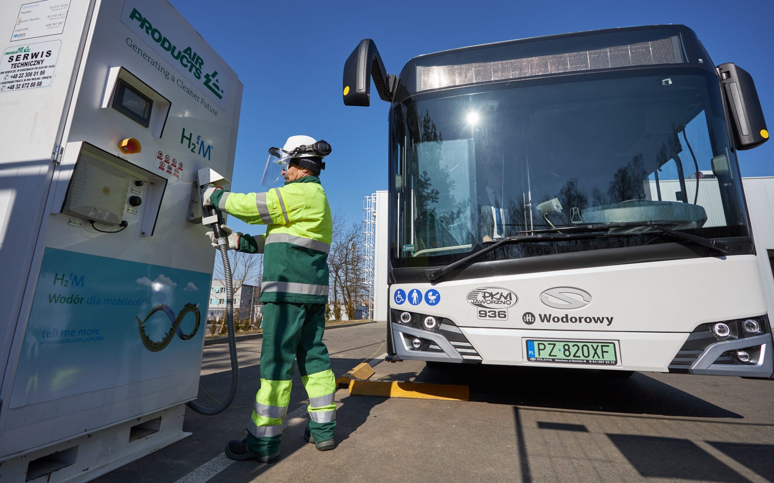 Autobus zasilany wodorem Air Products – pilotażowy projekt PKM Jaworzno