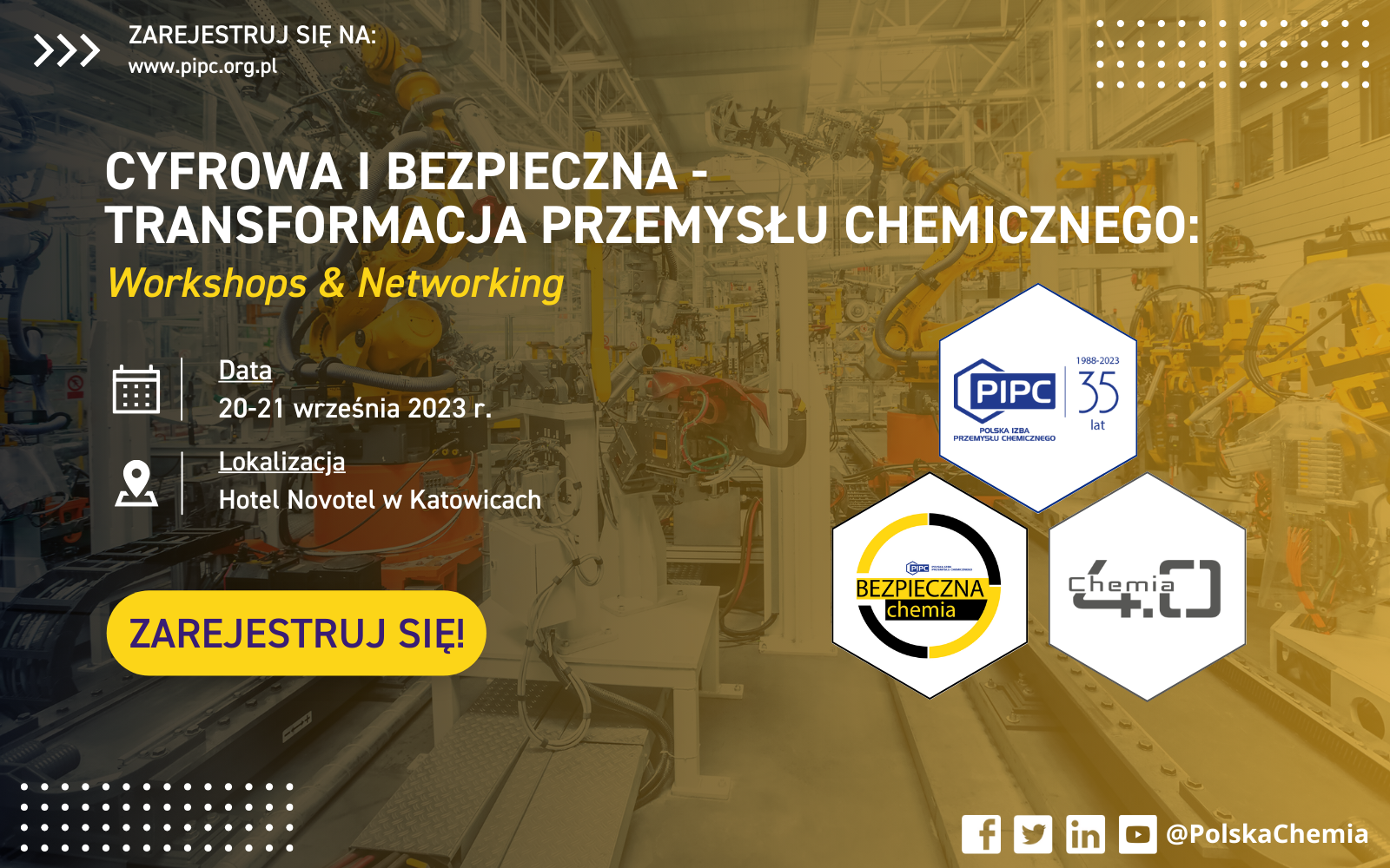 PIPC organizuje warsztaty dedykowane nie tylko dla branży chemicznej – 20-21 września, Katowice