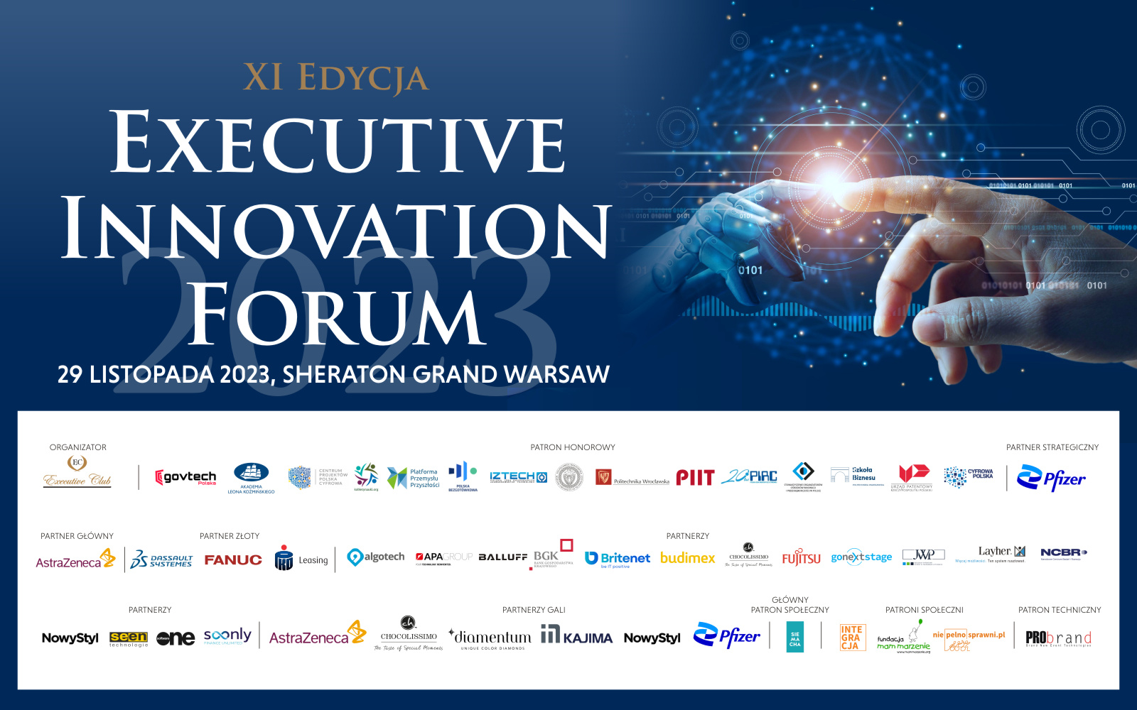 Executive Innovation Forum 2023 jest tuż za rogiem! Już 29 listopada 2023 roku w hotelu Sheraton Grand Warsaw!
