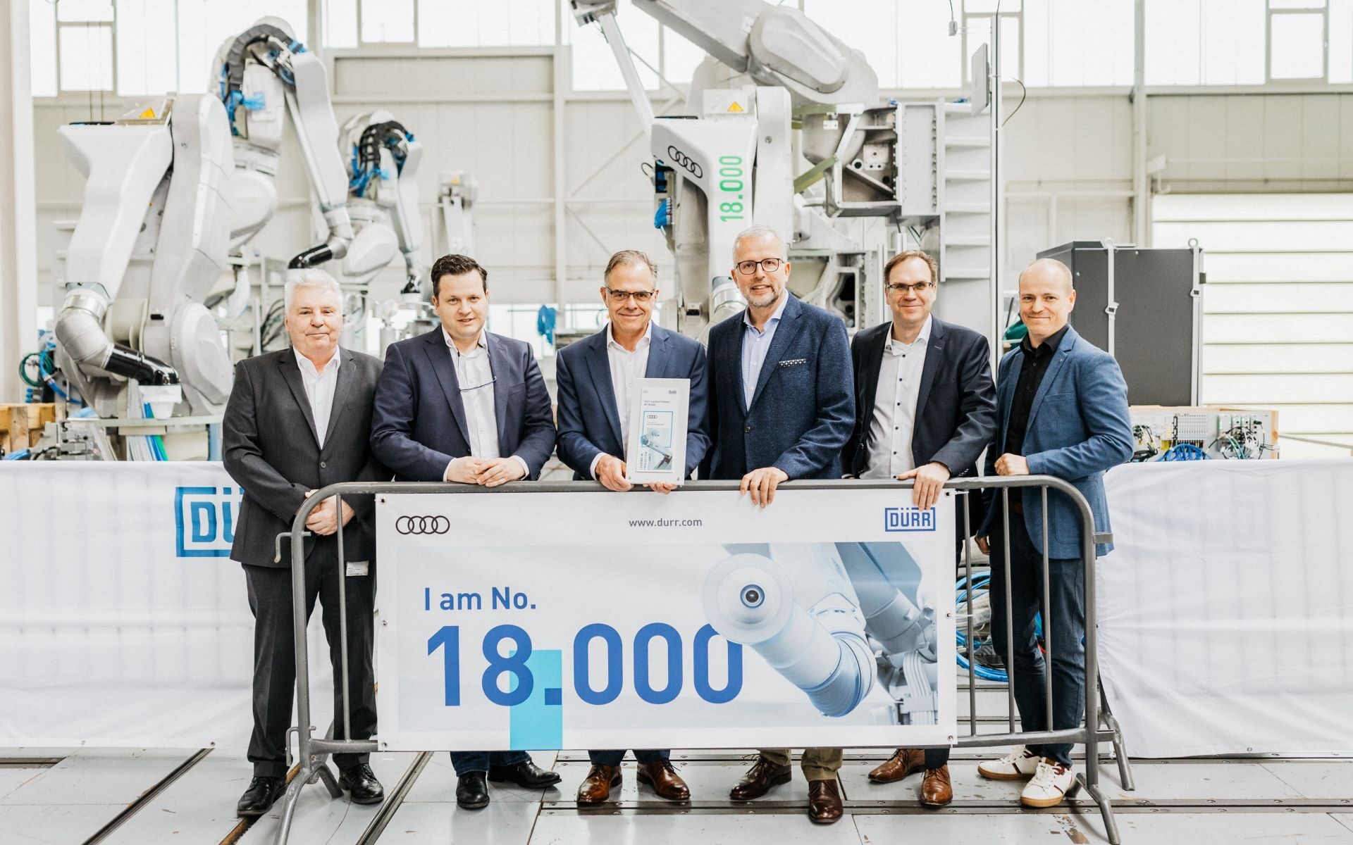 Robot numer 18 000 firmy Dürr będzie lakierować pojazdy w Ingolstadt